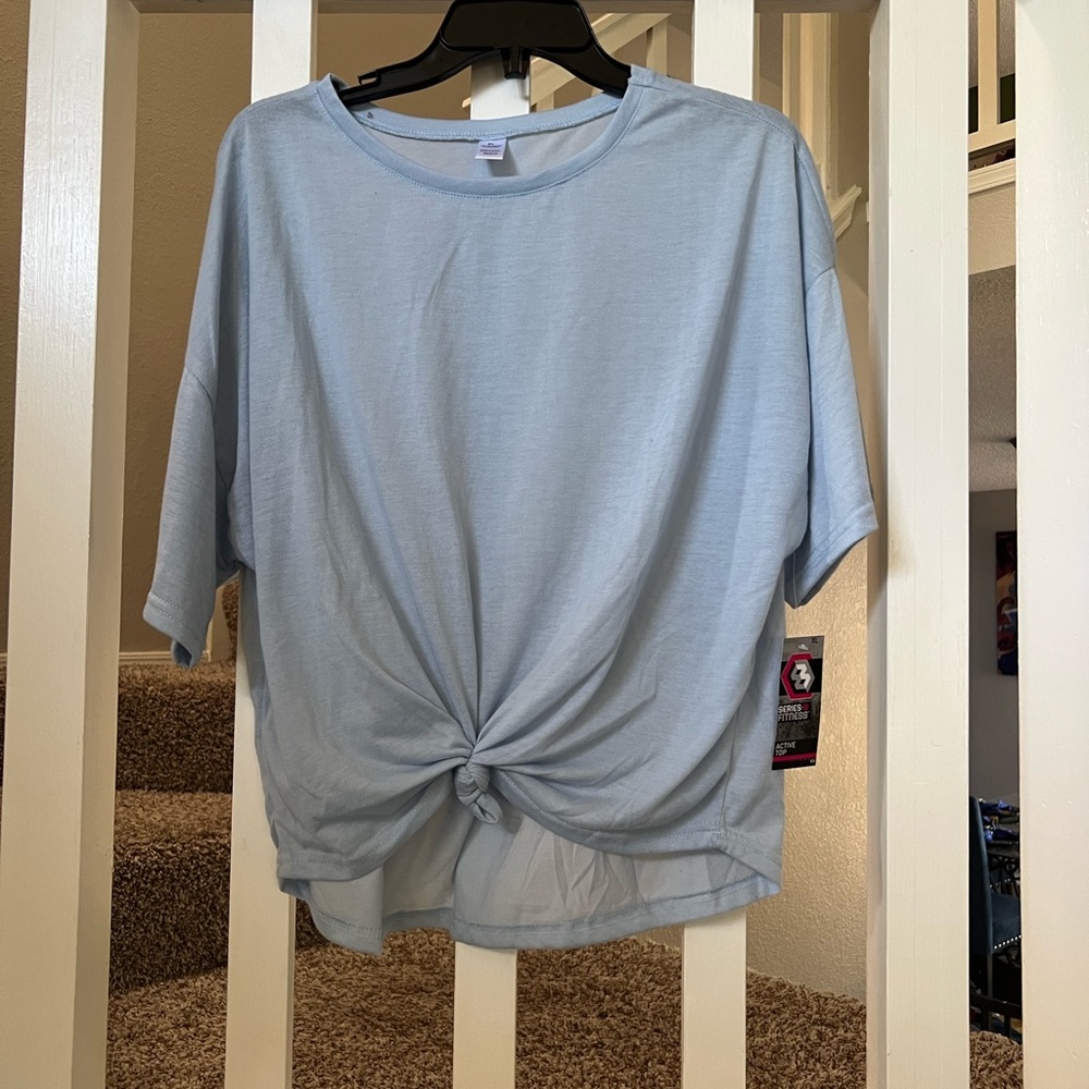 Women Short sleeve front knot top